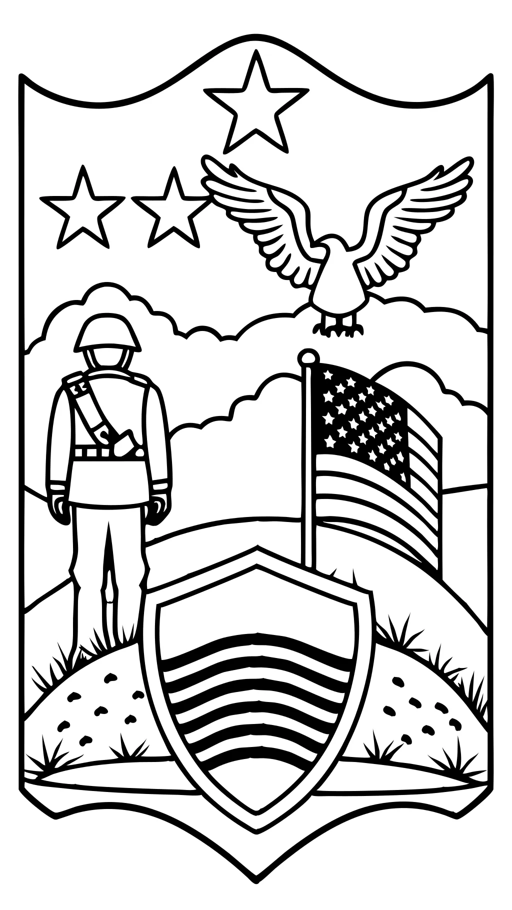 veterans day color pages free